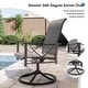 preview thumbnail 13 of 27, Kullavik Textilene Outdoor Dining Set, Patio Dining Set with Single Chairs, Swivel Chairs and Large Table