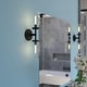 preview thumbnail 7 of 10, Warren 2-Light 4.75 in. Mid-Century Modern Wall Sconce, Clear Glass, Dimmable, LED Compatible, Bathroom Vanity Fixture