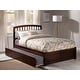 preview thumbnail 25 of 48, Richmond Full Solid Wood Platform Bed with Footboard & Full Trundle Walnut