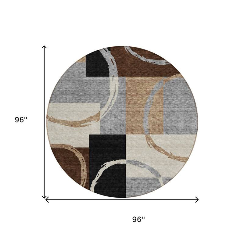 HomeRoots Geometric Modern Rectangle Outdoor Rug