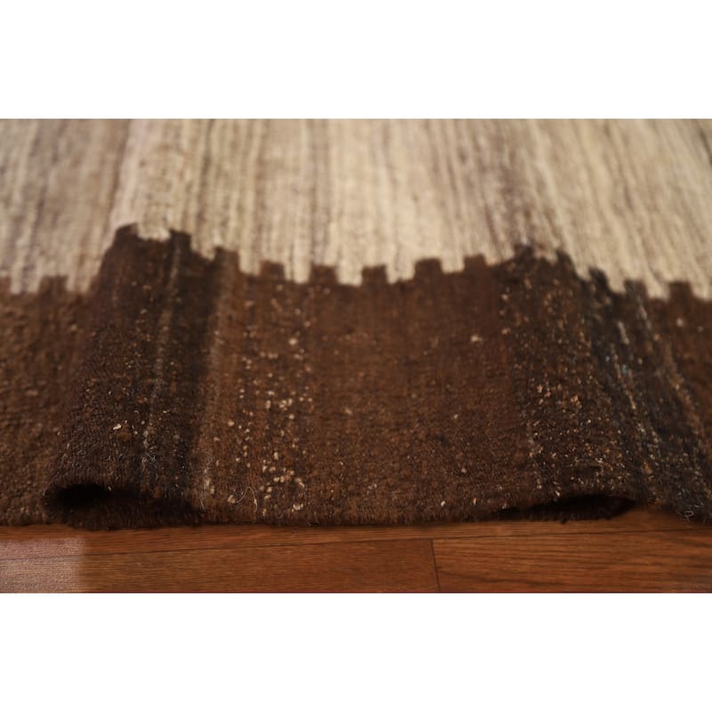 Modern Kilim Oriental Area Rug Hand-Woven Wool Carpet - 6'0"x 7'11"