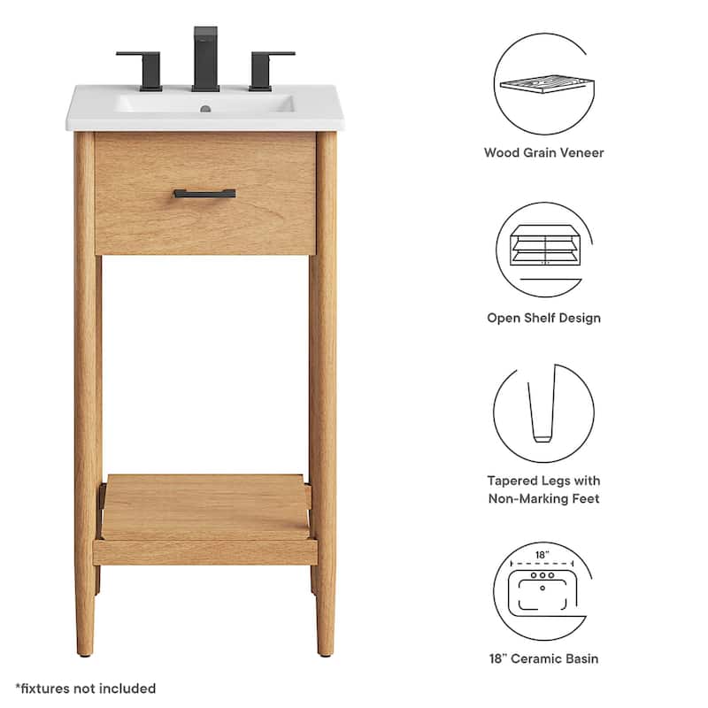 Zaire 18"/24"/30"/36"/48" Bathroom Vanity with White Sink Top