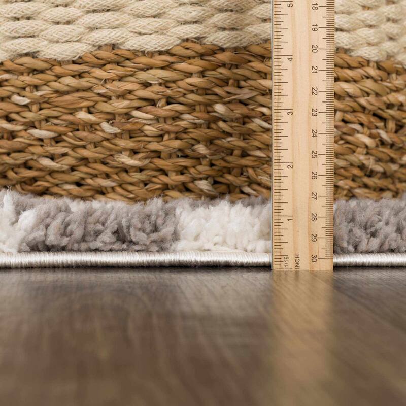 Hauteloom Butch Living Room, Bedroom Patio Outdoor Area Rug - Farmhouse - Taupe,Beige - 2' x 3'