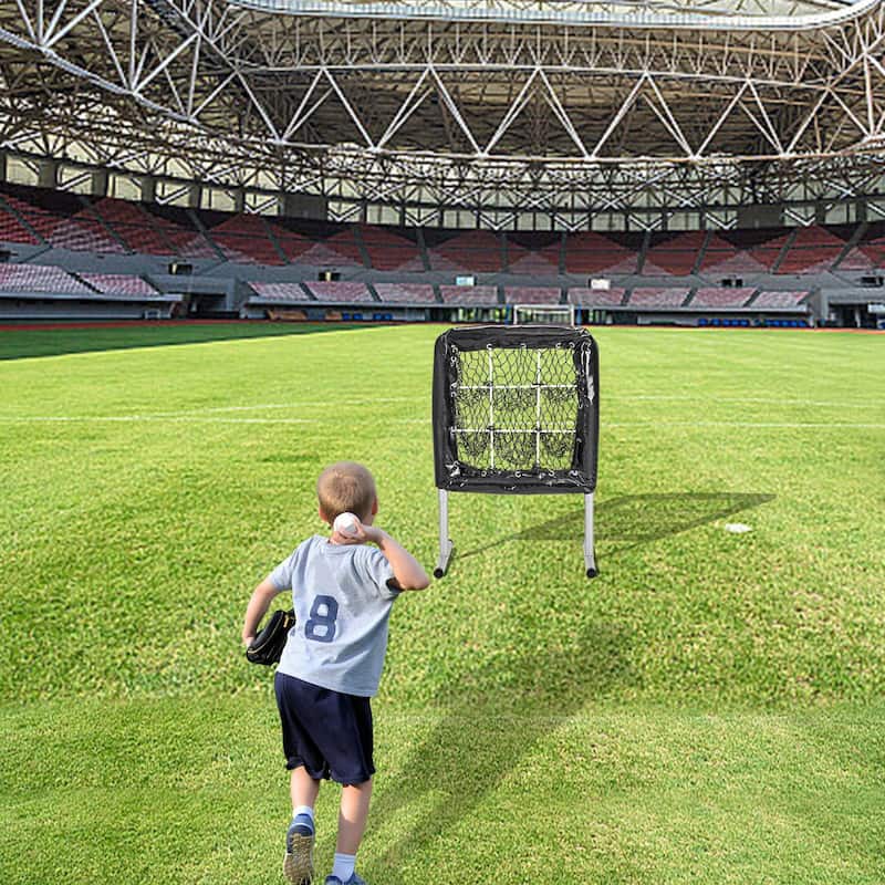 Baseball Softball Pitching Net 9 Hole Strike Zone Trainer with Stakes