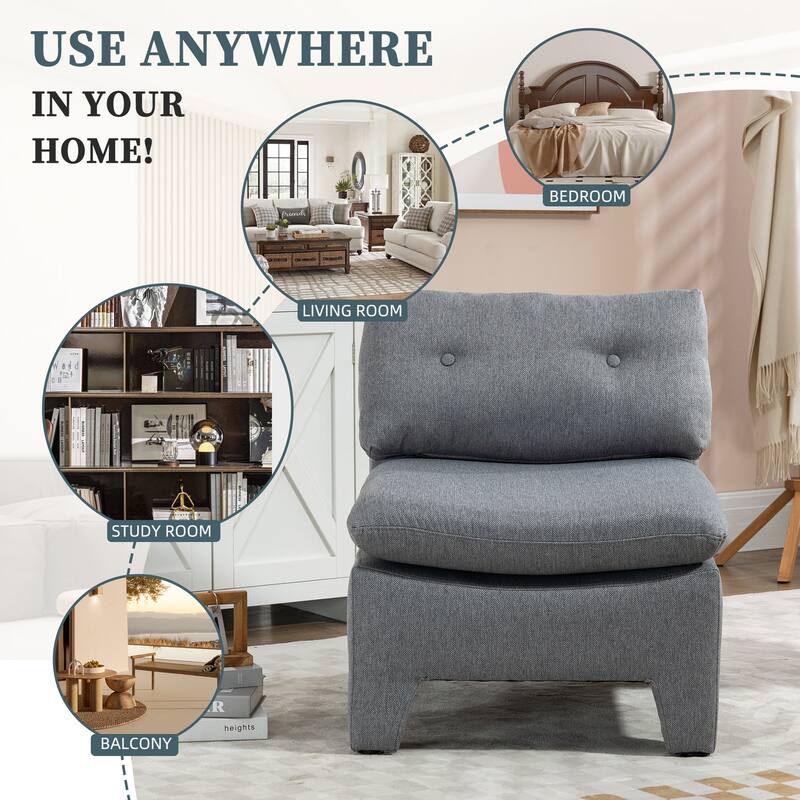 Cushioned deep seat, single lazy chair for Living room