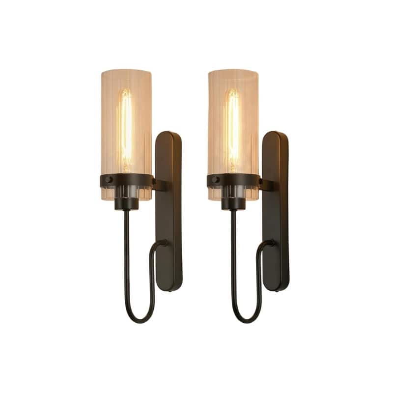 2 pack living room black wall sconce matel wall light