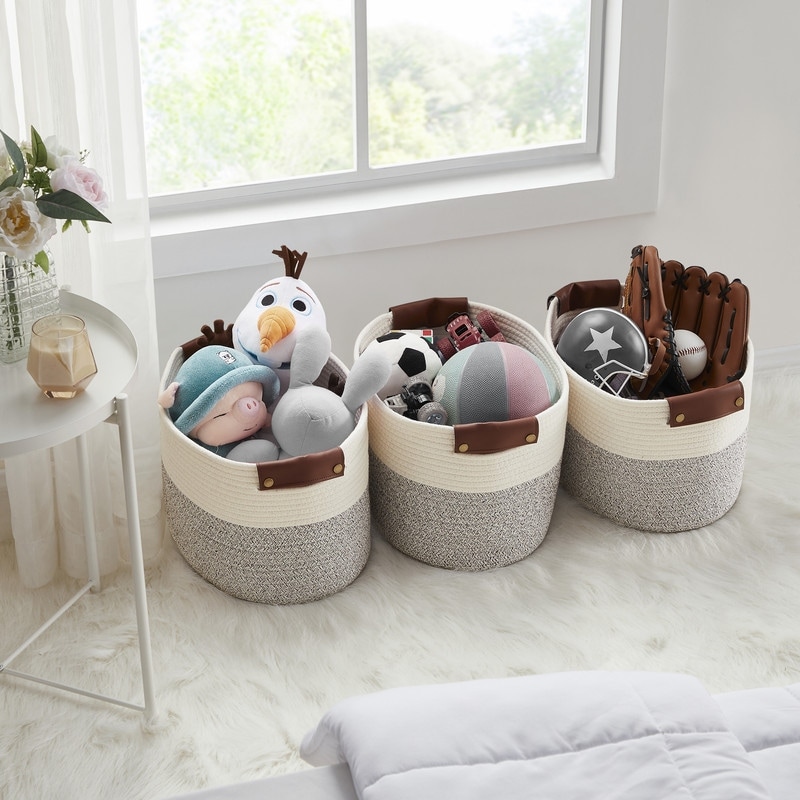 Nursery outlet storage baskets
