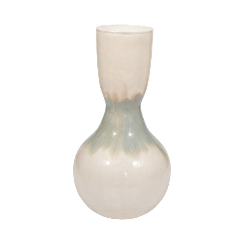 Sagebrook Home Metal Pearl Ombre Novelty Bulbous Vase
