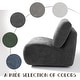 preview thumbnail 18 of 54, 33'' W Swivel Armless Sponge Filling Bean Bag Accent Chair Lounger