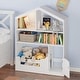 preview thumbnail 8 of 12, Kids Bookshelf,Toy Storage Organizer,Wooden Toddler Bookcase with Motion Sensor Light White