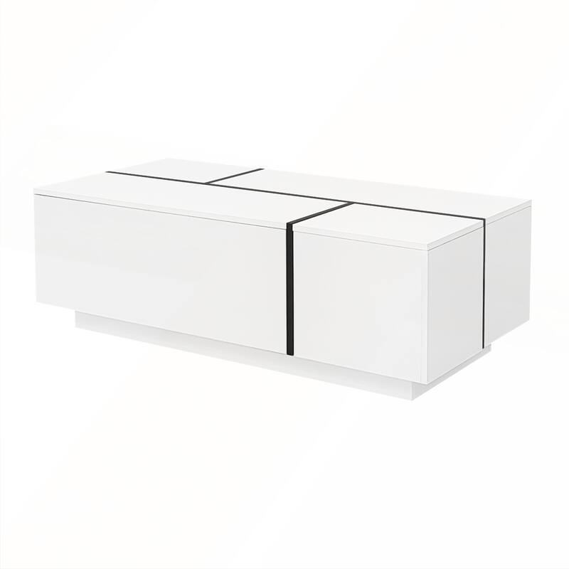 Extendable Coffee Table with High-Gloss Finish