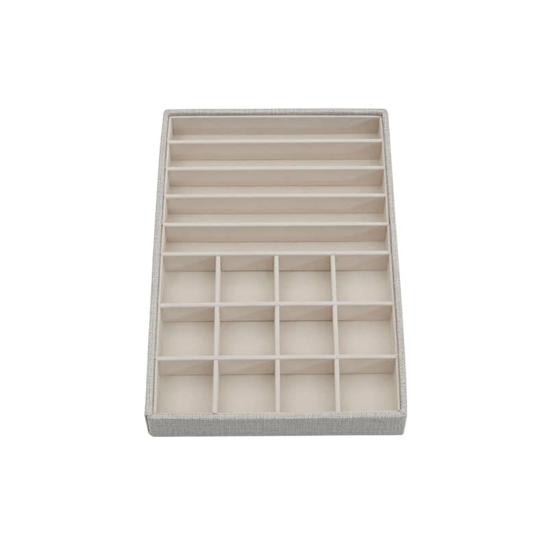 Household Essnetials Stackable Jewelry Storage Trays, 3-Tier, Silver