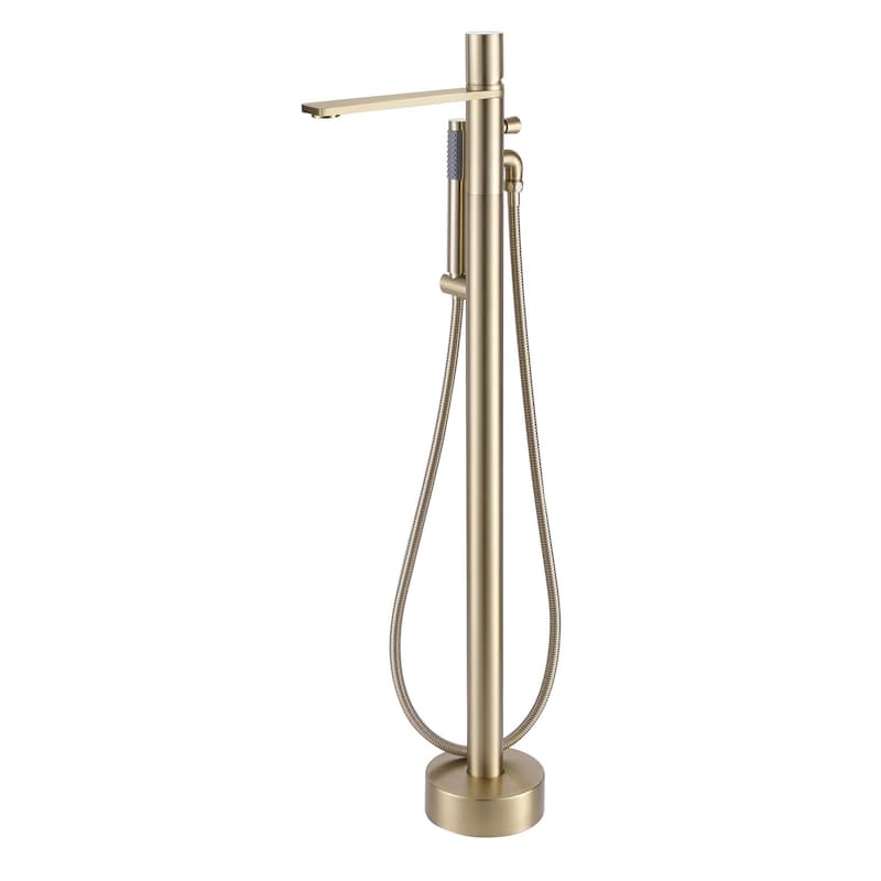 Rbrohant Freestanding Bathtub Faucet with Hand Shower Floor Mount Tub Filler