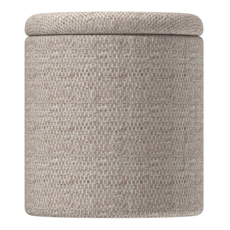 Modern Fabric Round Storage Ottoman
