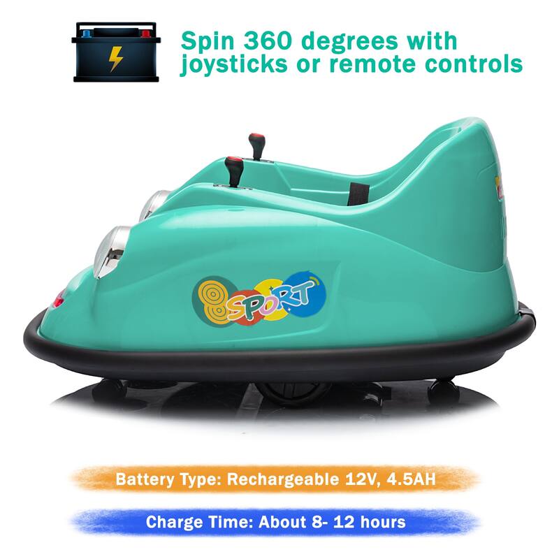 12V Ride On Electric Bumper Car for Kids with Parent Remote