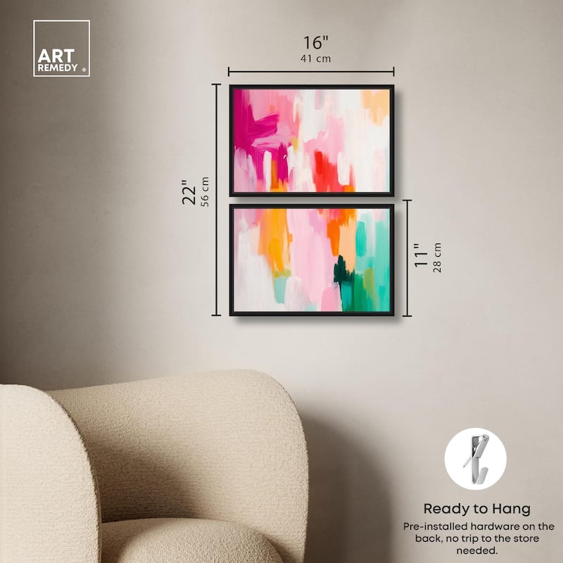 Playful Palette I Canvas Set of 2 by Art Remedy