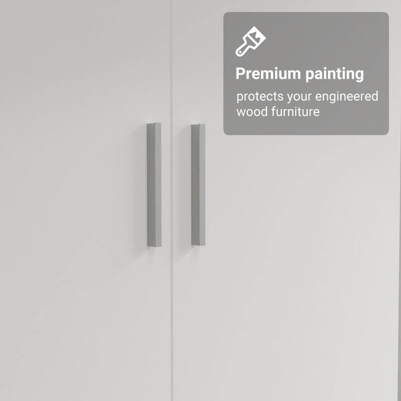 Madesa 2 Door 2 Drawer Storage Cabinet Wardrobe 31 "L