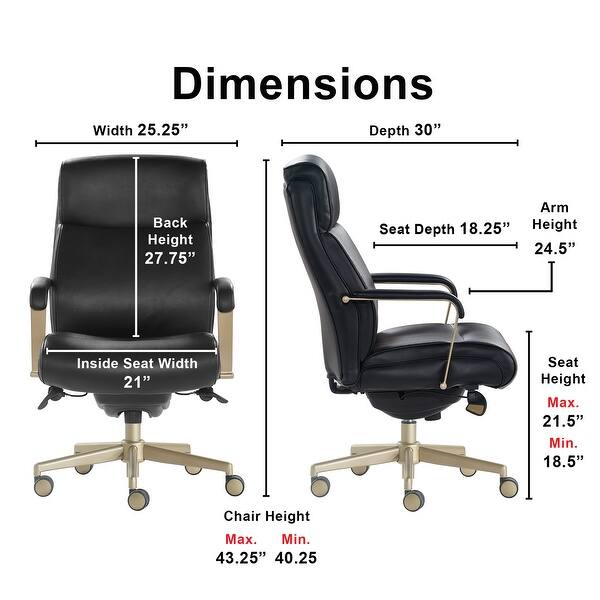 Shop La Z Boy Modern Melrose Executive Office Chair On Sale Overstock 25993692 Black