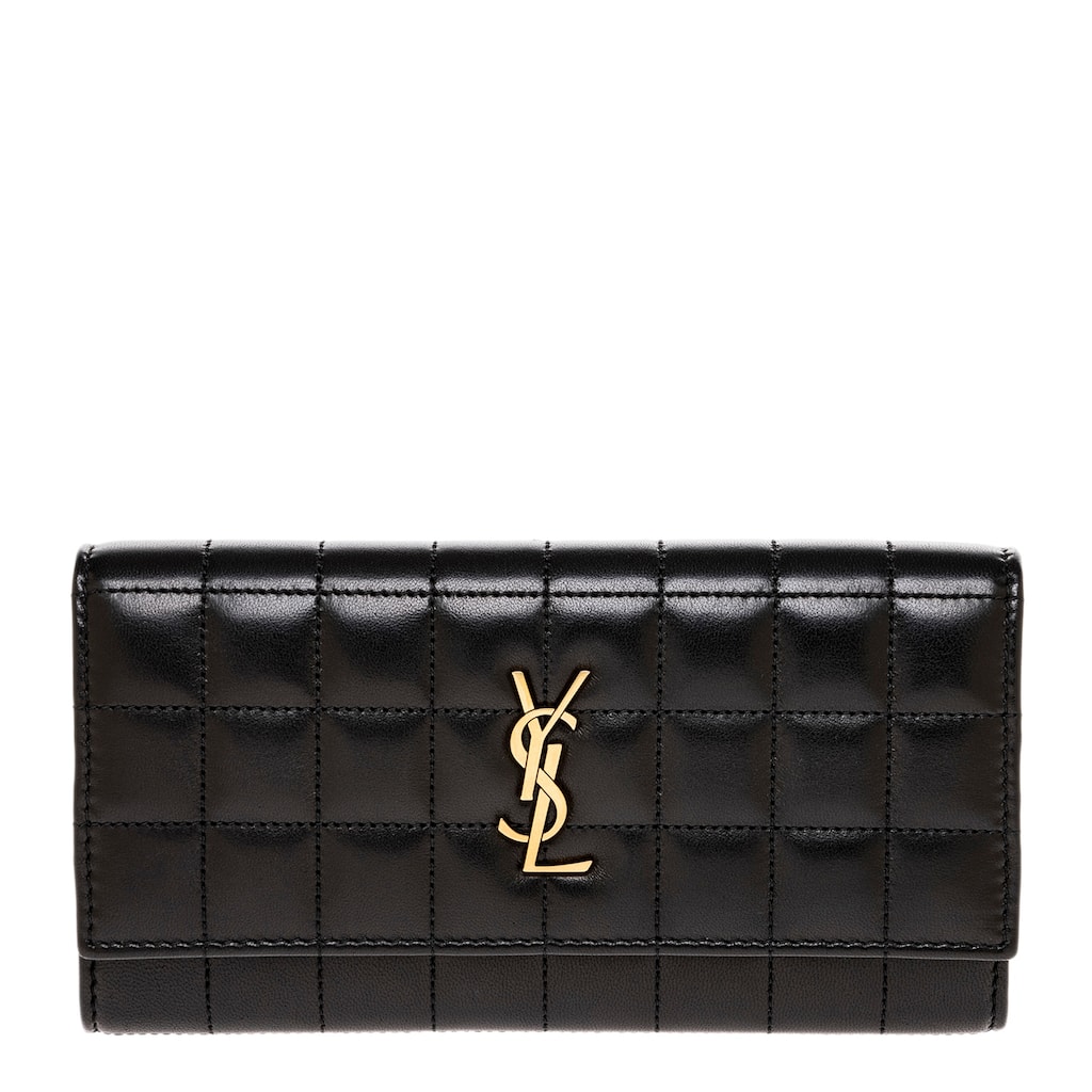 Saint Laurent Large Flap Wallet in Quilted Leather