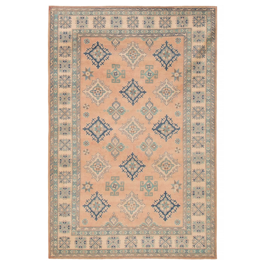 ECARPETGALLERY Hand-knotted Finest Ghazni Copper Wool Rug - 6'7 x 9'10