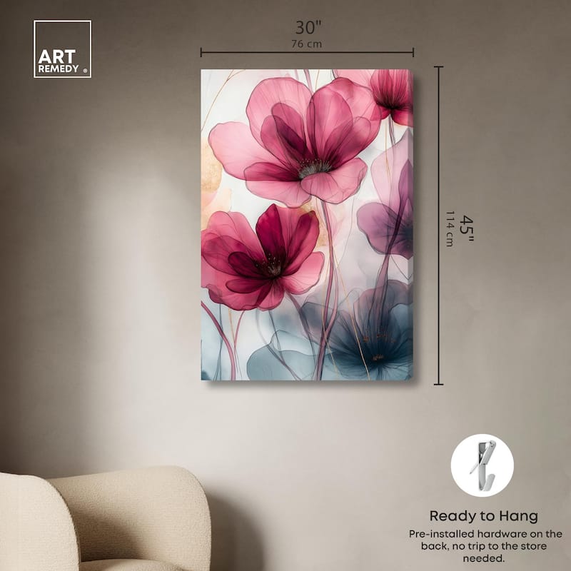 Filigree Flora II Canvas by Art Remedy, Gallery Wrapped