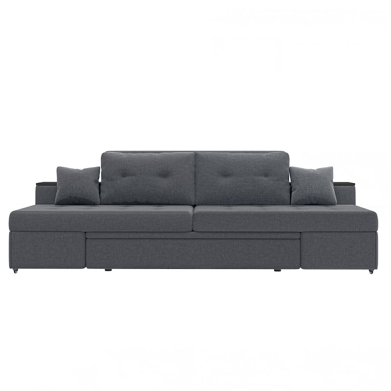 5-in-1 Upholstered Convertible Sleeper Sofa Couch Bed