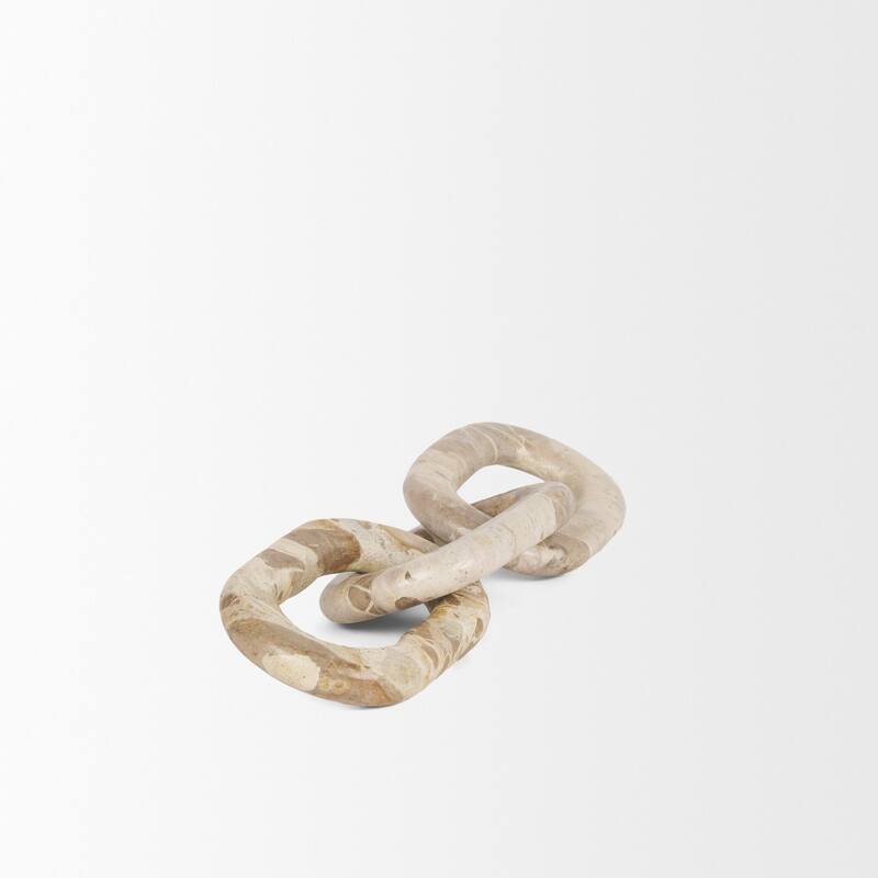Reinir Beige Marble Chain Link Decorative Object