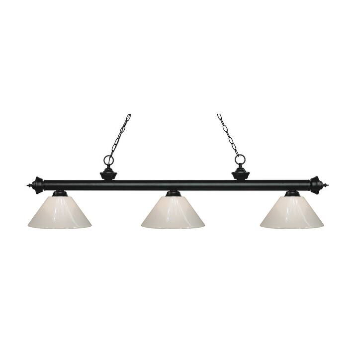 Z-Lite Riviera 3 Light 57" Wide Billiard Multi Light Pendant with - Matte Black