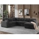 preview thumbnail 2 of 19, Modern Corduroy Sectional With Storage Chaise Lounge