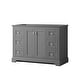 preview thumbnail 17 of 17, Wyndham Collection Avery 48" Single Free Standing Vanity Cabinet Only Dark Gray / Polished Chrome Hardware