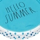 preview thumbnail 5 of 3, Rae Dunn: Hello Summer Aqua Poka Dots -46" Mini Pool, CocoNut Float, Outdoor Inflatable Water Kiddie Pool, Kids Ages 5+ - Multi