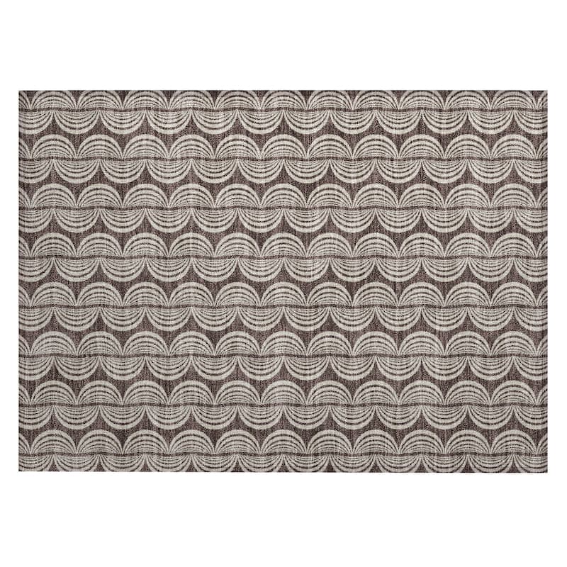 Machine Washable Indoor/ Outdoor Contemporary Chantille Rug