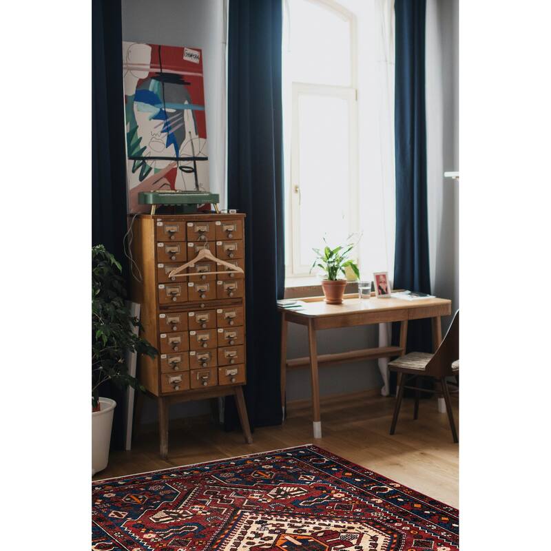 ECARPETGALLERY Hand-knotted Konya Anatolian Red Wool Rug - 5'0 x 6'3