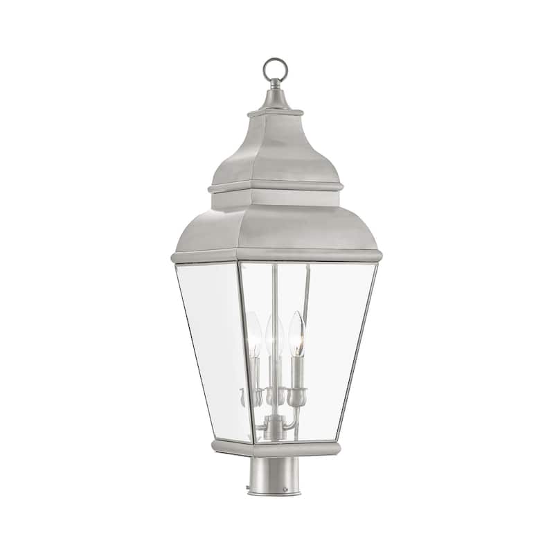Livex Lighting Exeter 3 Light 28-1/4" High Outdoor Single Head Post