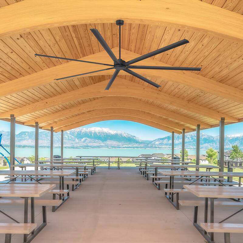 72"/84"/96"/120"/144" Extra Larger HVLS Commercial Ceiling Fan with Remote and Aluminum Blades