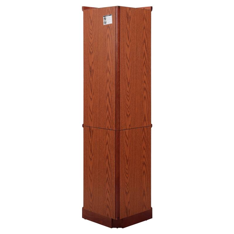 6 Shelf Corner Curio Diapaly Cabinet with Glass Shelves (Bulb Not Included)