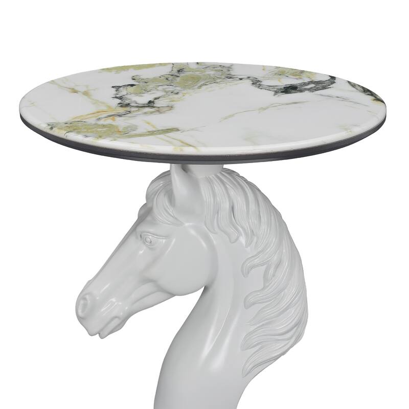 Horse Head Accent Table Animal Statue End Tables Livingroom