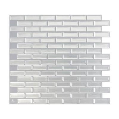 Peel and Stick Backsplash Tile - Smart Tiles Murano Inox - Kitchen and Bathroom Stick on Tiles