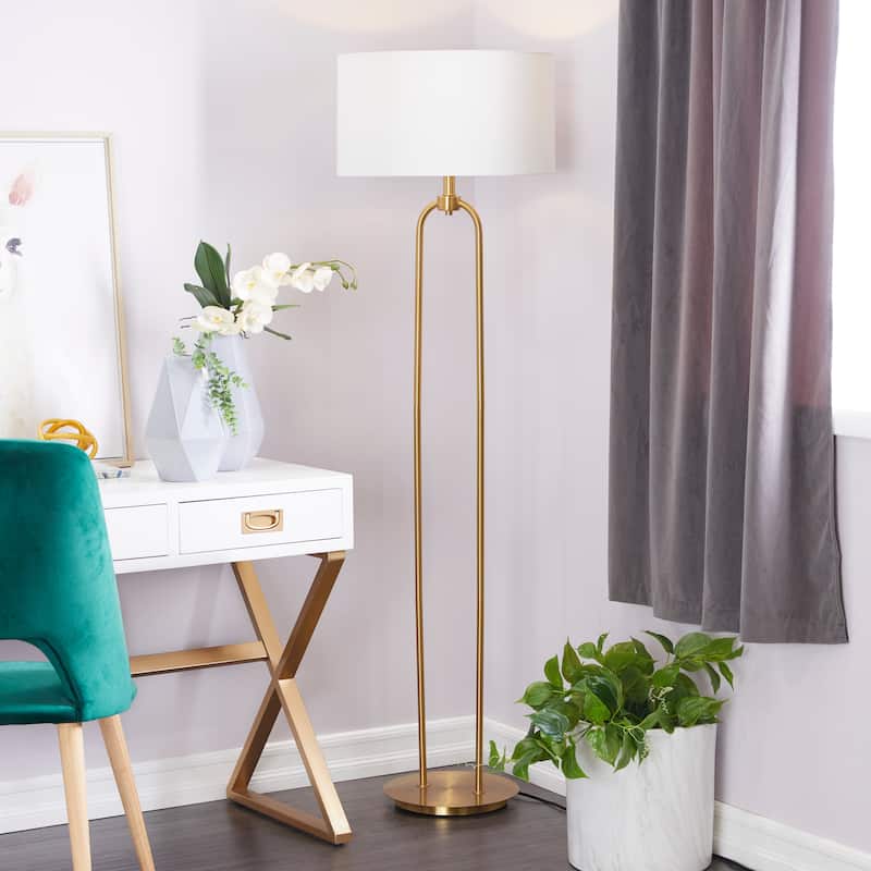 Gold Metal Paper Clip Floor Lamp