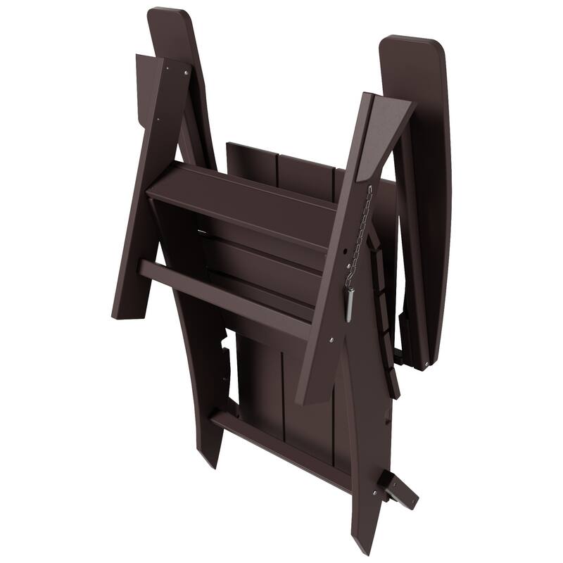 Shoreside Modern Eco-Friendly All Weather Commercial-Residential Folding Adirondack Chair