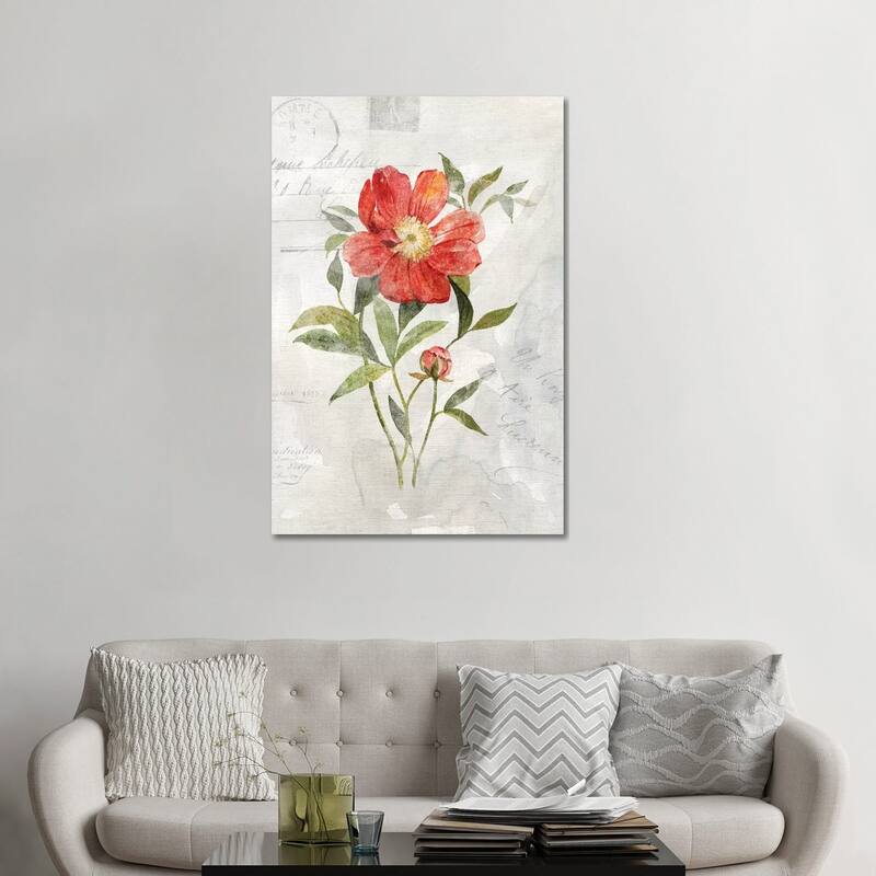 iCanvas "Linen Peony" by Carol Robinson Canvas Print - 48x32x1.5