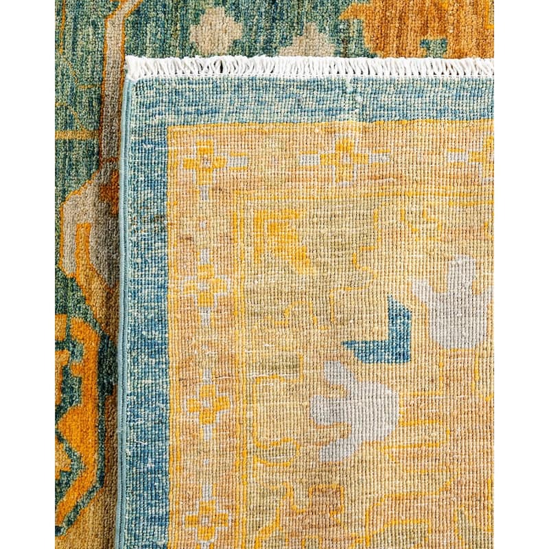 Arts & Crafts One-of-a-Kind Hand-Knotted Area Rug - Blue, 8' 1" x 9' 7" - 8' 1" x 9' 7"