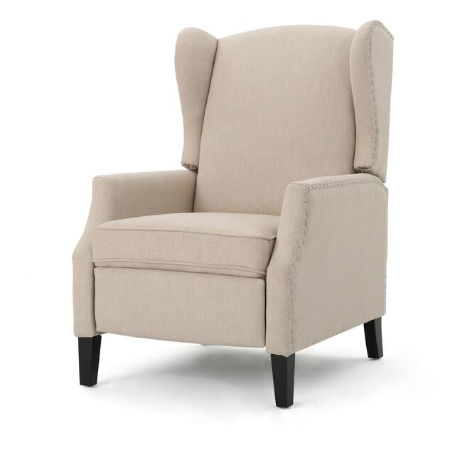 Wescott Wingback Pushback Recliner by Christopher Knight Home - Wheat