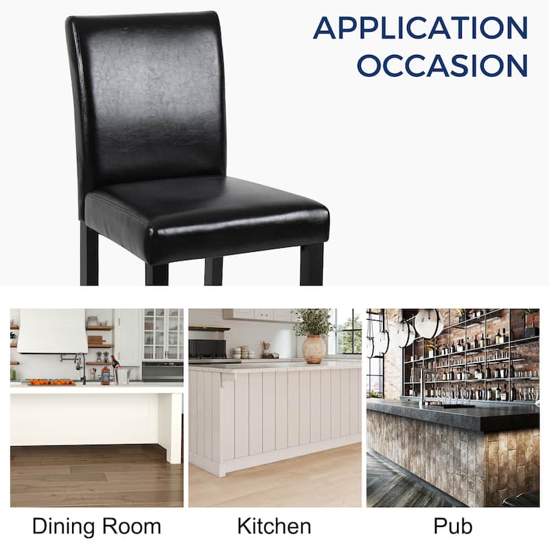 24 Inches Counter Height Bar Stools with Back Set of 2