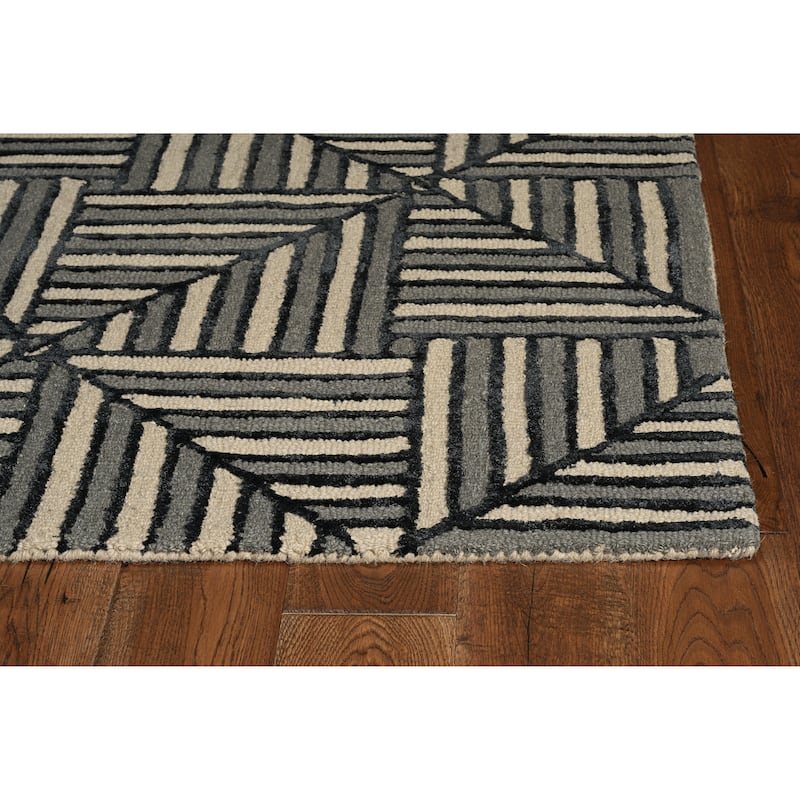 Libby Langdon Upton Diagonal Tile Handtufted Wool Rug