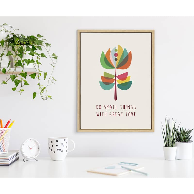 Kate and Laurel Sylvie Great Love Framed Canvas by Rachel Lee
