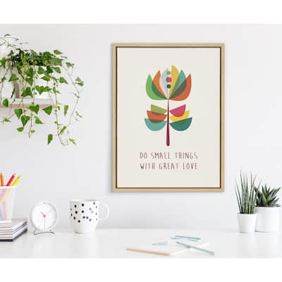 Kate and Laurel Sylvie Great Love Framed Canvas by Rachel Lee