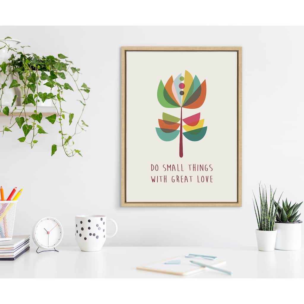 Kate and Laurel Sylvie Great Love Framed Canvas by Rachel Lee