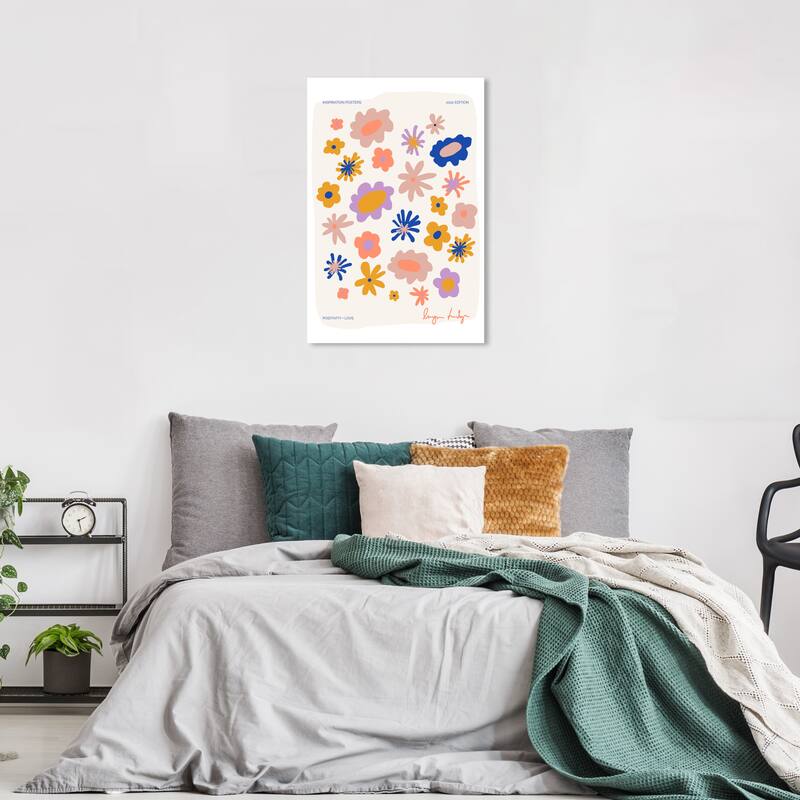 Wynwood Studio Canvas Floral and Botanical Love my Floral Mess Pink and Light Pink Modern & Contemporary Wall Art Canvas Print - 24 x 36