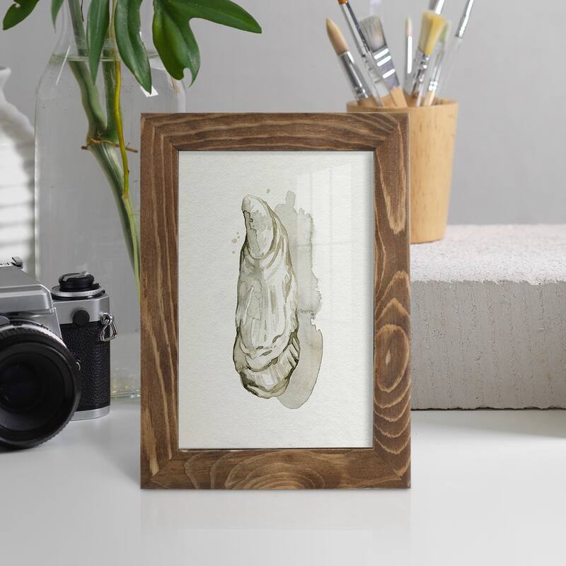 Oysters on the Bay I -Framed Print w/glass-Cherry Red